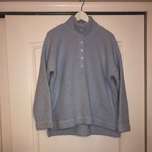 Aerie Baby Blue Sherpa Pullover